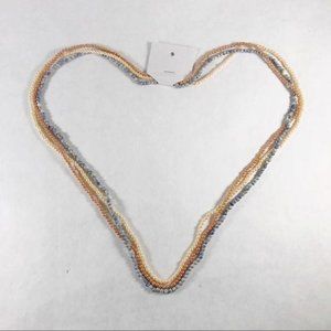 Multi-Strand Pastel Beaded Necklaces